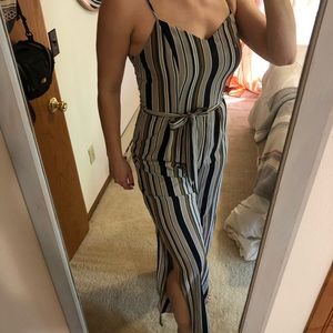 Striped Jumpsuit Romper